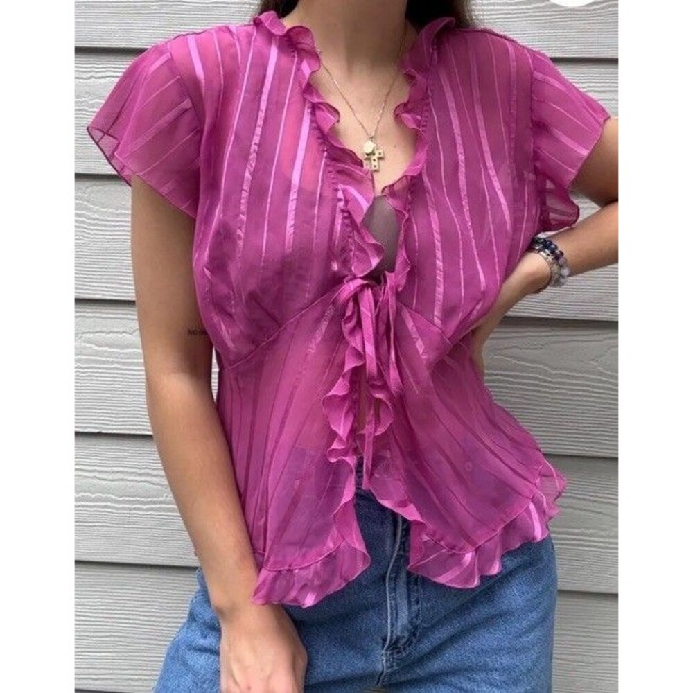 VTG dressark  90sPoncho  Y2K Over Shoulder Cape Sheer Top Light Weight Cover 2X